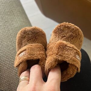 UGG Tan Fuzzy Infant Booties